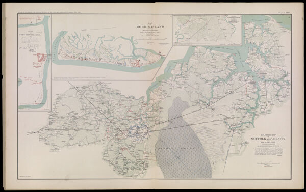 Military map of Suffolk and vicinity for Brig. Gen. E. L. Viele