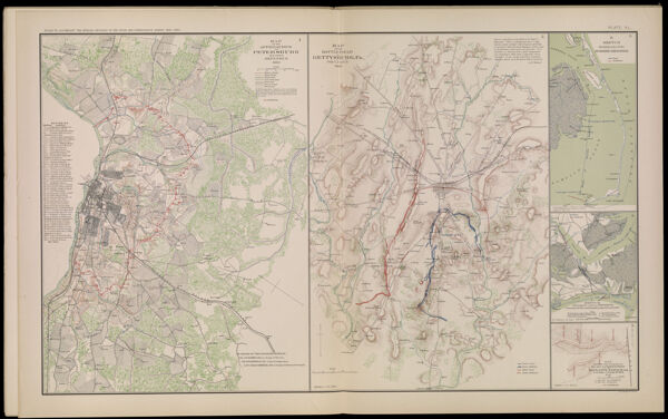 Map of the approaches to Petersburg and their defenses 1863