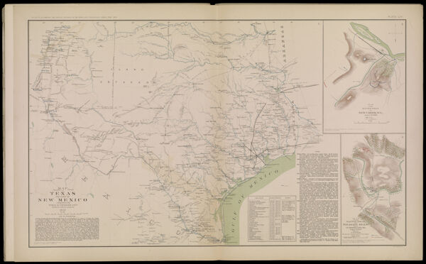 Map of Texas and Part of New Mexico