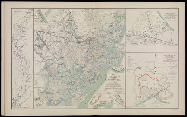 Map showing the route of march of the 2d Division, 15th Army Corps, from November 12th to December 21st, 1864.