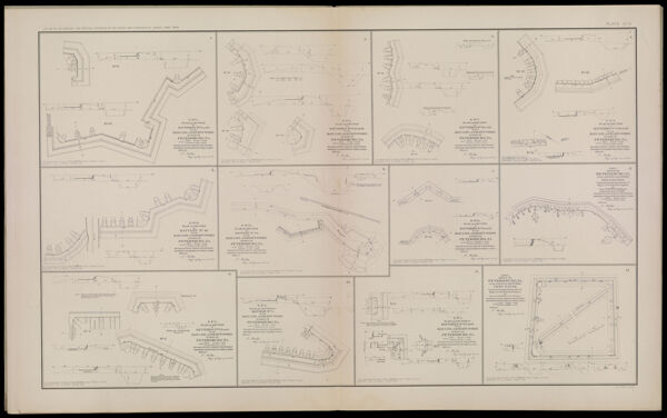[Twelve sketches and plans of battlements]