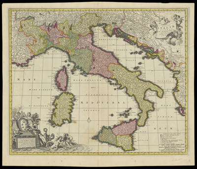 Totius Italiae Tabula, Per Nicolaum Visscher, Cum Privilegio Ordinum Holland et Westfris