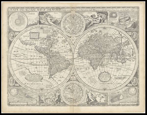 A New and Accurat Map of the World drawne according to ye truest Descriptions latest Discoveries & best Observations that have beene made by English or strangers. 1651