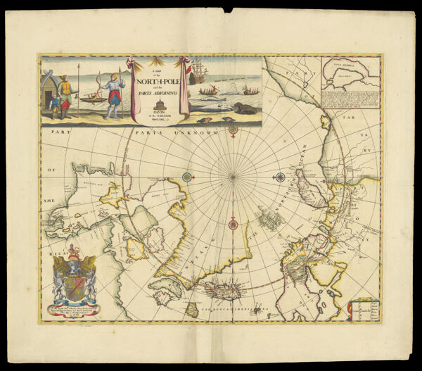 A Map of the North-Pole and the Parts Adjoning; Oxon At the Theater MDCLXXX