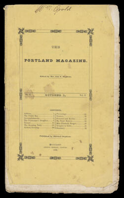 Portland Magazine. Vol. 1, No. 1. October 1, 1834. Pages 1 - 32.