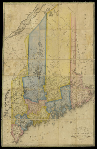 A Map of the State of Maine from the Latest and Best Authorities. By Moses Greenleaf Esq. 1820.