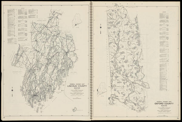 General Highway Map Lincoln County Maine / General Highway Map Oxford County Maine