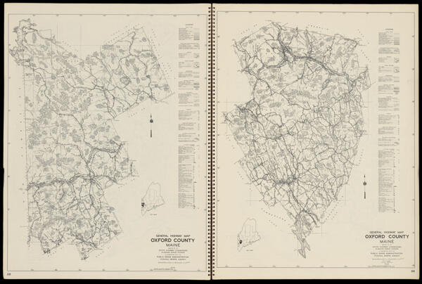 General Highway Map Oxford County Maine