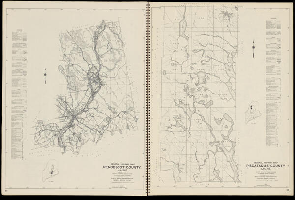 General Highway Map Penobscot County Maine / General Highway Map Piscataquis County Maine