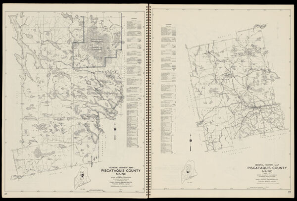 General Highway Map Piscataquis County Maine