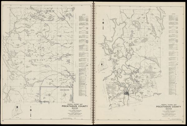 General Highway Map Piscataquis County Maine