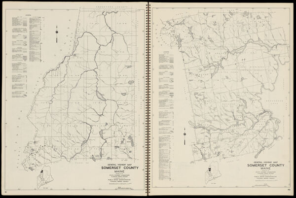 General Highway Map Somerset County Maine