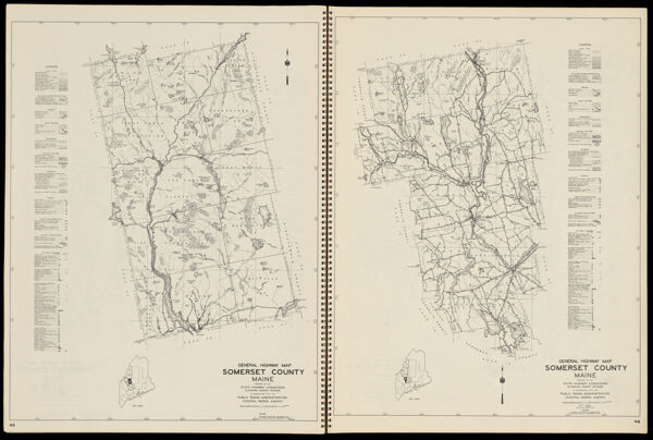 General Highway Map Somerset County Maine