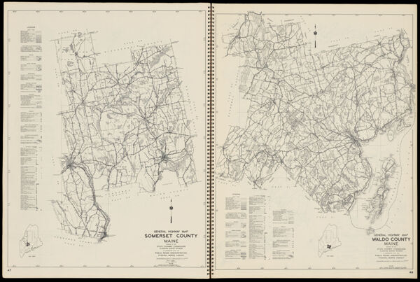 General Highway Map Somerset County Maine / General Highway Map Waldo County Maine