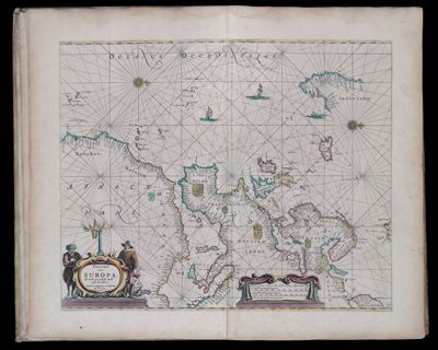Pascaart van Europa als mede een gedeelt vande cust van Africa