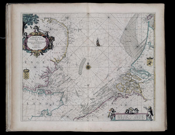 Pascaart van de Noord Zee van Texel, tot de hoofden Nieulycz uijt gegeven