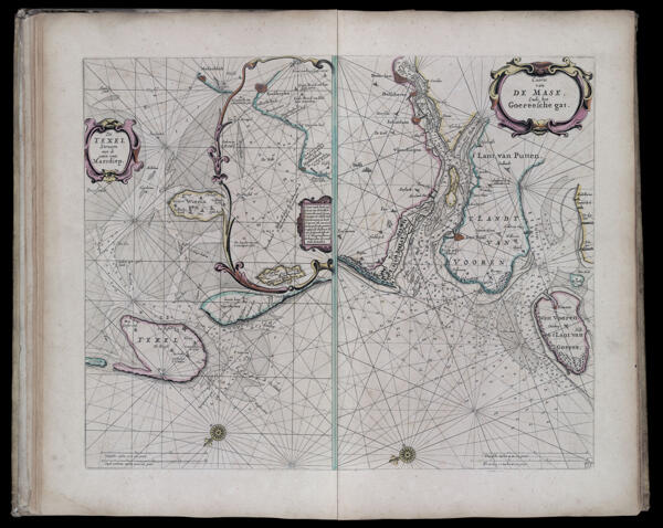 De Texel stroom net de gaten vant Marsdiep / Caarte van de Mase ende het Goereesche gat