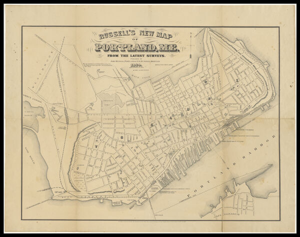Russell's New Map of Portland, Me. From the Latest Surveys.