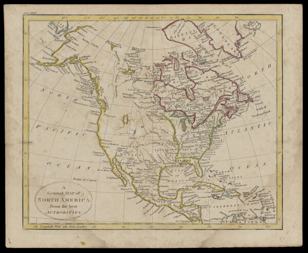 A General Map of North America from the best Authorities