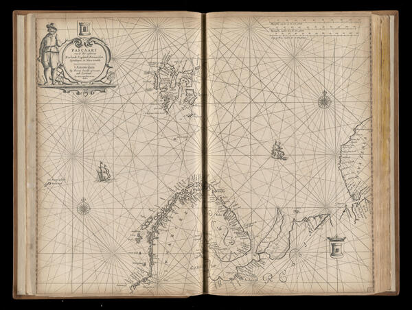 Pascaart van de Zee-custen van Ruslandt, Laplandt, Finmarcken Spitsbergen en Nova-zembla 't Amsterdam...