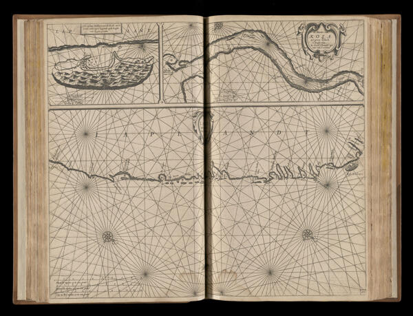 de Custen Laplant tusschen de rivier van Kola en de eylanden van Swetenoes. [bottom map]