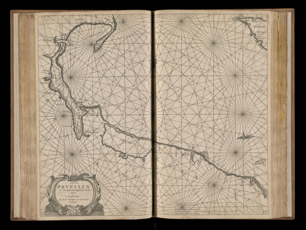 Caerte van Pruyssen en Coerlandt, van Rygshooft tot Der Winda. 't Amsterdam...