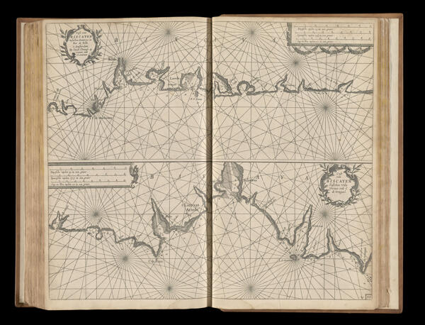 Cust van Biscayen tusschen Gatarya en Rio de Sella. 't Amsterdam... [left]