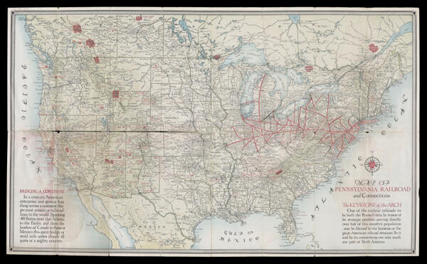 Map of Pennsylvania Railroad and connections