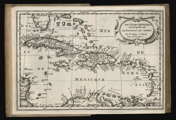 Les Isles Antilles, &c. entre lesquelles sont les Lucayes, et les Caribes Par N. Sanson d'Abbeville Geogr: ordre. du Roy