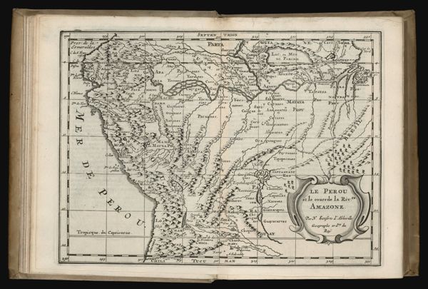 Le Perou et le cours de la Rivre Amazone.  Par N. Sanson d'Abbeville Geographe ordre du Roÿ