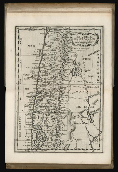 Le Chili.  Tiré de Alf de Oualle de la C.d.I. et divise en treize Jurisdictions Par N. Sanson d'Abb'. Geogr. ordre du Roy