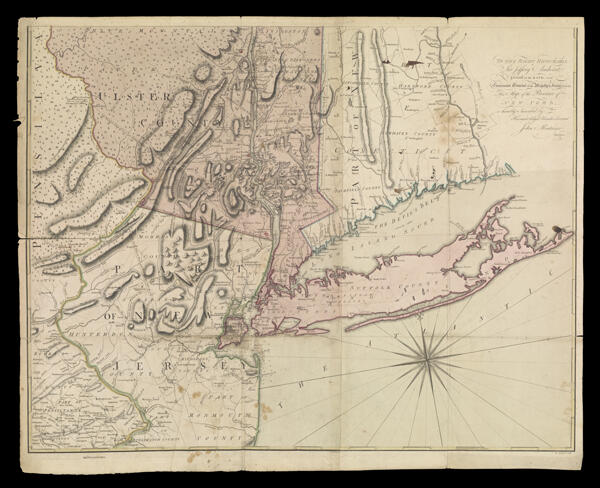 A Map of the Province of New York with part of Pensilvania, and New England, from an actual survey by Captain Montresor, engineer, 1775. P. Andrews, sculp.