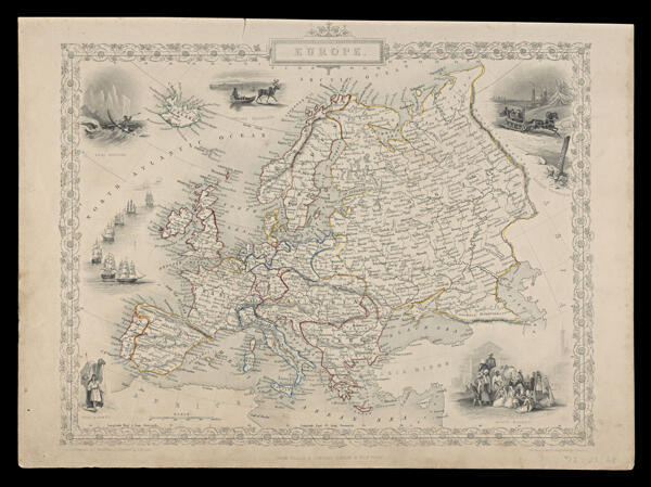 Europe the map drawn & engraved by J. Rapkin the illustrations by H. Warren & engraved by J. Rogers