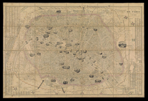 Nouveau Plan Illustré de la Ville de Paris avec le systeme systéme de ses Fortifications et Forts Détachés