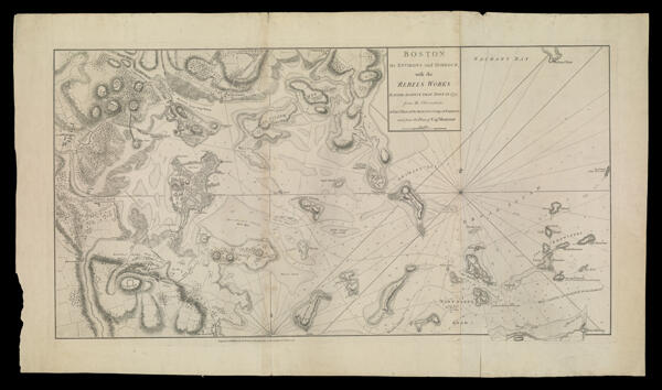 Boston its Environs and Harbour, with the Rebels Works raised against that Town in 1775, from the Observations of Lieut. Page of His Majesty's Corps of Engineers, and from the Plans of Capt. Montresor.