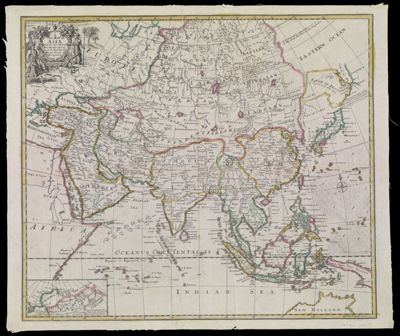 A New Map of Asia From the latest Observations, Most Humbly Inscribd. to the Right Honble. George, Earl of Warrington &c.