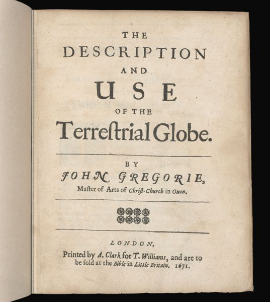 The Description and Use of the Terrestrial Globe. [Title page]