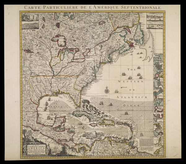 A Map of the British Empire in America with the French, Spanish and Hollandish Settlements adjacent thereto by Henry Popple at Amsterdam Printed for I. Covens and C. Moriter