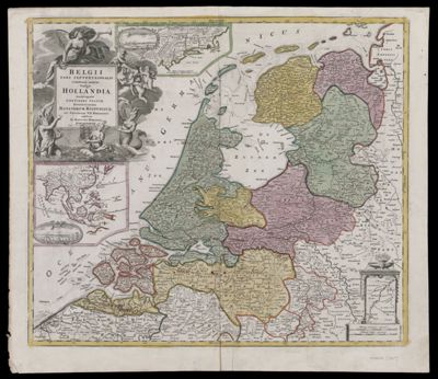 Belgii Pars Septentrionalis communi nomine vulgo Hollandia nuncupata Continens Statum potentissimae Batavorum Reipublicae sev provincias VII Foederatas exhibente Io. Baptista Homanno, Norimbergae cum privile[gio] sac. caes. m[ajestatis]