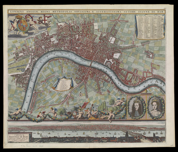 Londini Angliæ Regni Metropolis Novissima & Acurratissima autore Ioanne de Ram