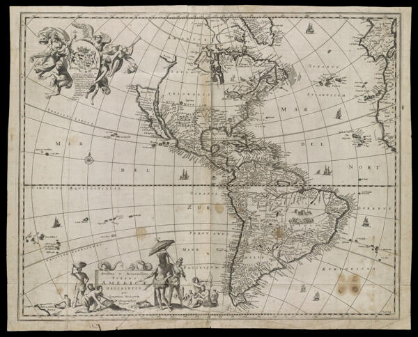 Novissima et Accuratissima Totius Americae Descriptio per Johanem Ogiluium cosmographum regium