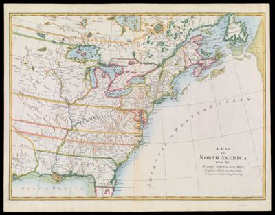 A Map of North America from the Latest Surveys and Maps by John Blair LLD. &F.R.S. as a supplement to his tables of chronology