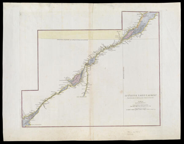 Le fleuve Saint-Laurent Represente plus en detail dans l'atendue de la Carte