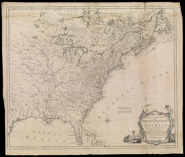 A New and Accurate Map of the British Dominions in America, according to the Treaty of 1763 Divided into the several Provinces and Jurisdictions. Projected upon the best Authorities and Astronomical Observations. By Thos. Kitchin, Geographer.