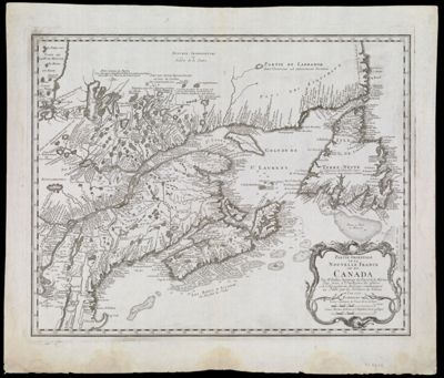 Partie Orientale de la Nouvelle France ou du Canada Par Mr. Bellin Ingenieur du Roy et de la Marine pour servir à l'Intelligence des Affaires et de l'Etat present en Amerique, communiquée au Public par les Hertiers de Homan, en l'an 1755.