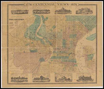 Plan of the City of Philadelphia, 1876 drawn and engraved by W.H. Gamble