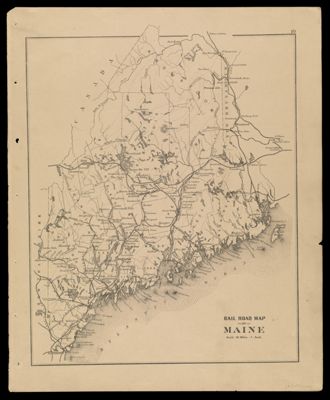 Rail Road Map of Maine