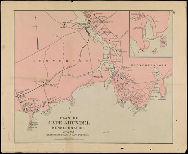 Plan of Cape Arundel Kennebunkport Maine Kennebunk Beach and Cape Porpoise