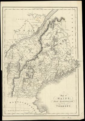 Map of Maine New Hampshire and Vermont