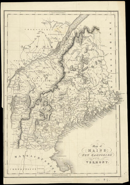 Map of Maine New Hampshire and Vermont